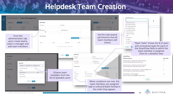 Helpdesk Team Creation Screenshots